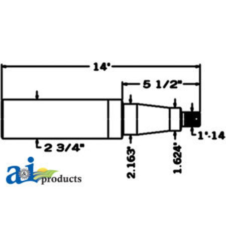 A & I PRODUCTS Spindle 3" x3" x14" A-SP6000